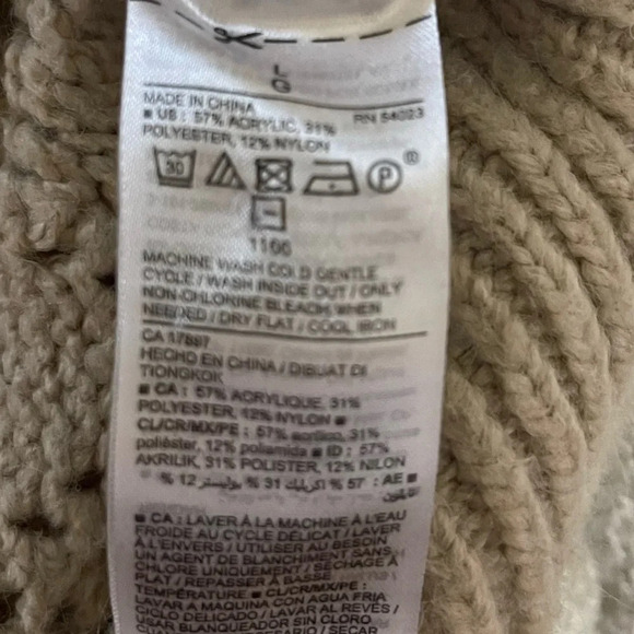 Women’s Old Navy tan open knit sweater Large - Picture 4 of 4